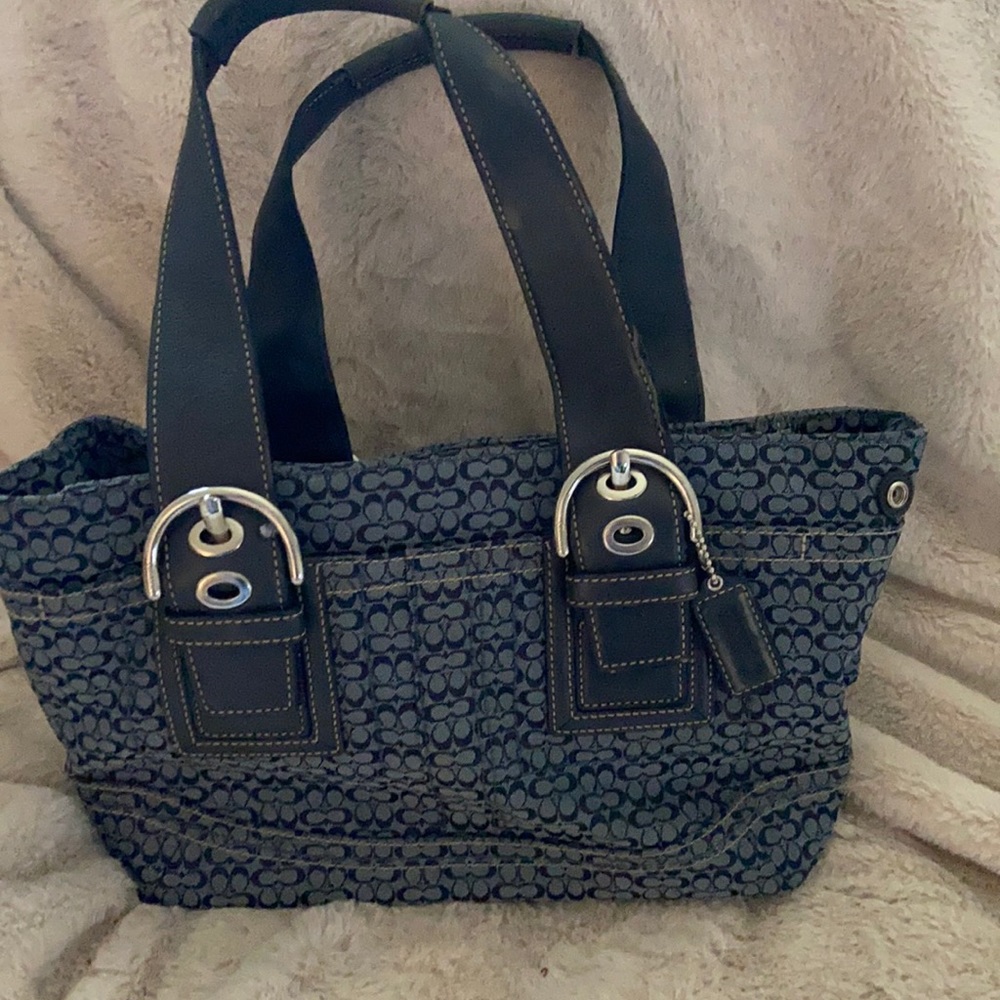Medium Blue Small C, Coach purse